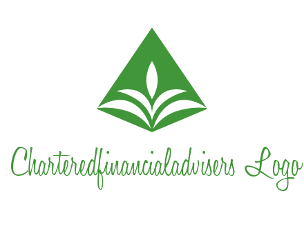 abstract plant in rhombus agriculture logo