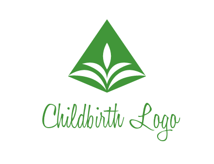 abstract plant in rhombus agriculture logo