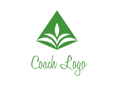 abstract plant in rhombus agriculture logo