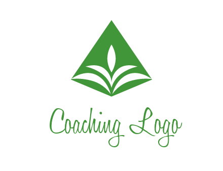 abstract plant in rhombus agriculture logo
