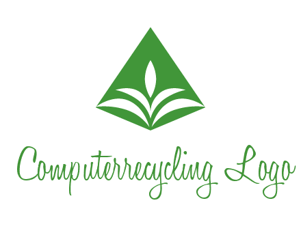 abstract plant in rhombus agriculture logo