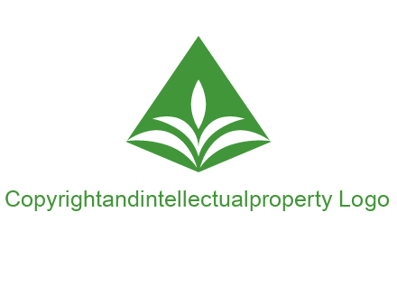 abstract plant in rhombus agriculture logo