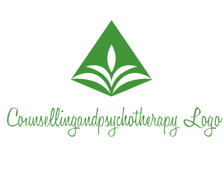 abstract plant in rhombus agriculture logo