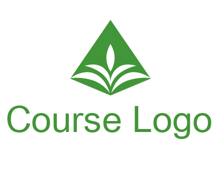 abstract plant in rhombus agriculture logo