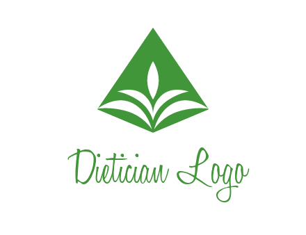 abstract plant in rhombus agriculture logo