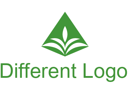 abstract plant in rhombus agriculture logo