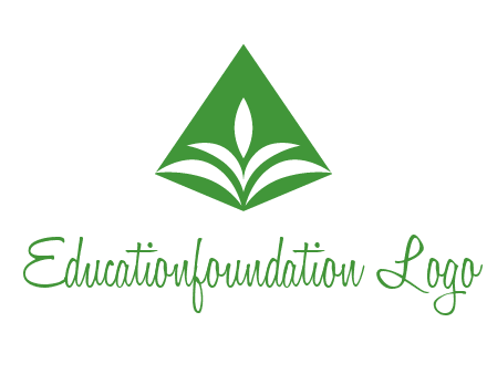 abstract plant in rhombus agriculture logo
