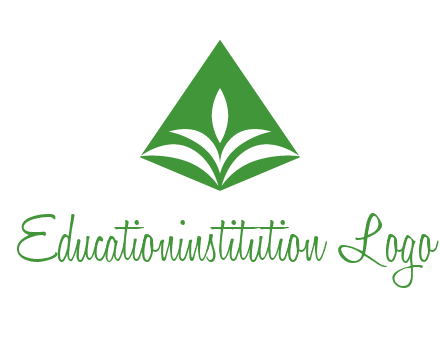 abstract plant in rhombus agriculture logo