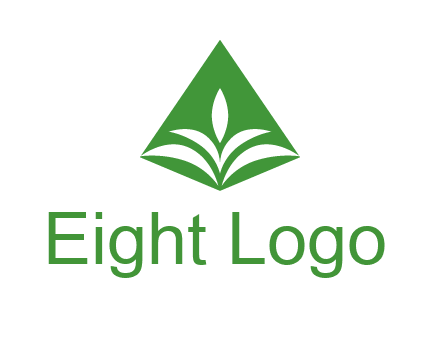 abstract plant in rhombus agriculture logo
