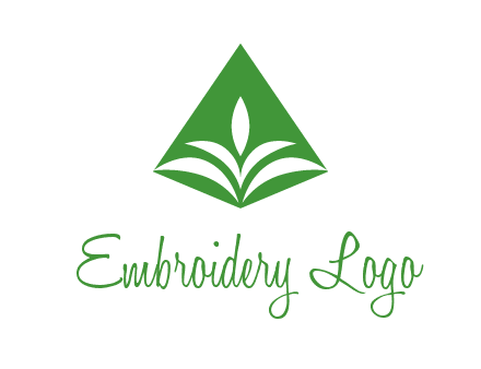 abstract plant in rhombus agriculture logo