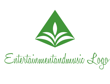 abstract plant in rhombus agriculture logo