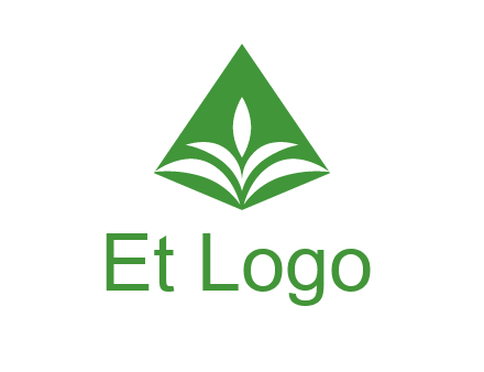abstract plant in rhombus agriculture logo