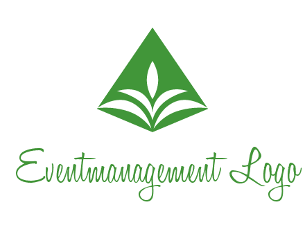 abstract plant in rhombus agriculture logo