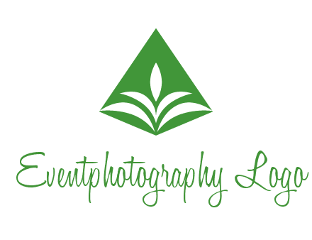 abstract plant in rhombus agriculture logo