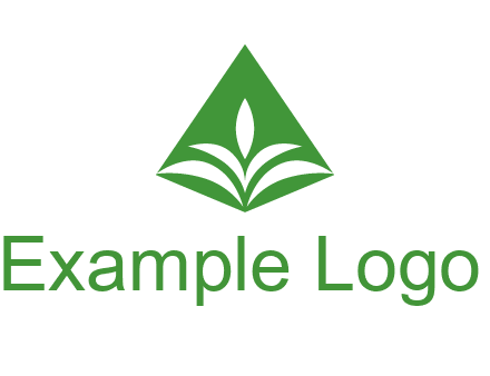 abstract plant in rhombus agriculture logo