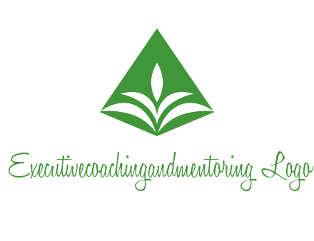 abstract plant in rhombus agriculture logo