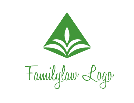 abstract plant in rhombus agriculture logo