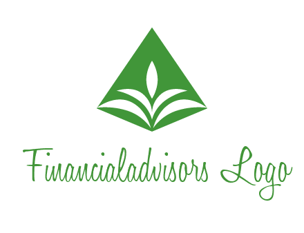 abstract plant in rhombus agriculture logo