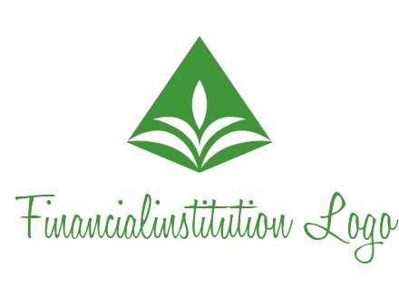abstract plant in rhombus agriculture logo