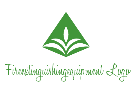 abstract plant in rhombus agriculture logo