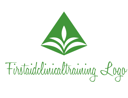 abstract plant in rhombus agriculture logo