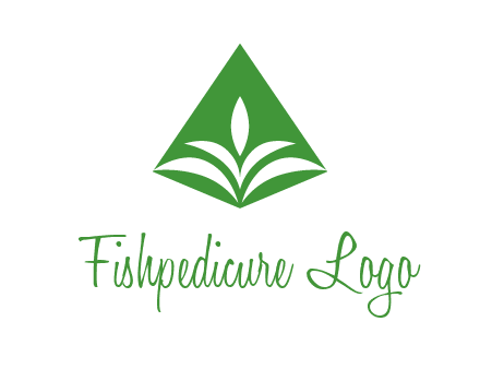 abstract plant in rhombus agriculture logo