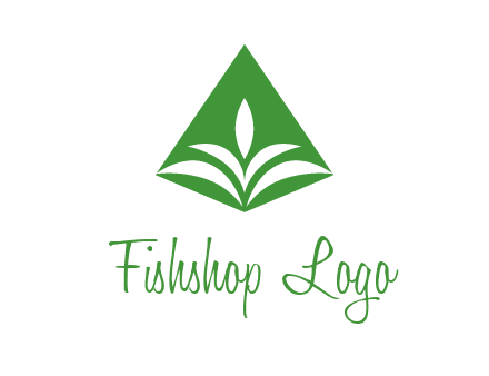 abstract plant in rhombus agriculture logo