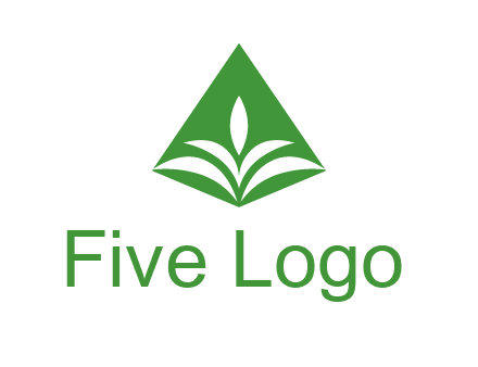 abstract plant in rhombus agriculture logo