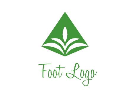 abstract plant in rhombus agriculture logo