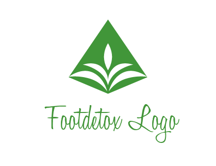 abstract plant in rhombus agriculture logo