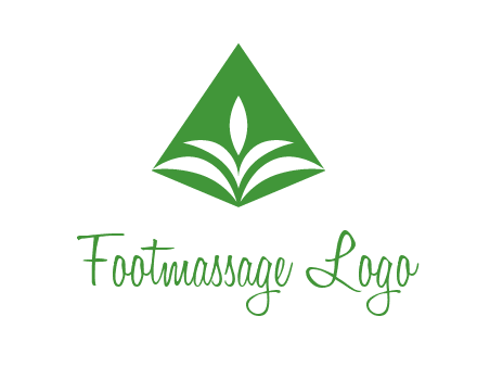 abstract plant in rhombus agriculture logo