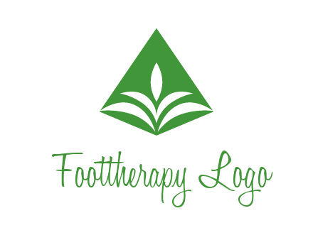 abstract plant in rhombus agriculture logo