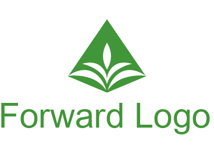 abstract plant in rhombus agriculture logo