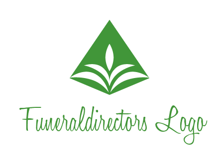 abstract plant in rhombus agriculture logo