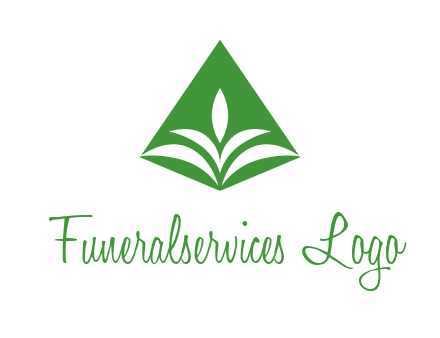 abstract plant in rhombus agriculture logo