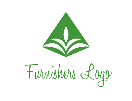 abstract plant in rhombus agriculture logo