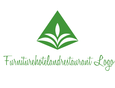 abstract plant in rhombus agriculture logo