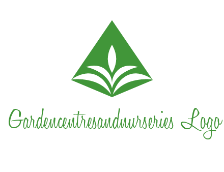 abstract plant in rhombus agriculture logo