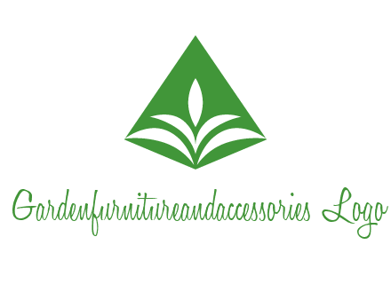 abstract plant in rhombus agriculture logo