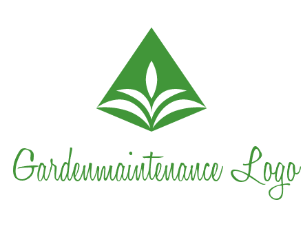 abstract plant in rhombus agriculture logo