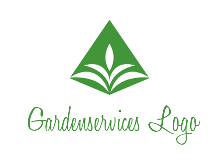 abstract plant in rhombus agriculture logo