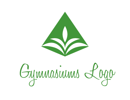 abstract plant in rhombus agriculture logo
