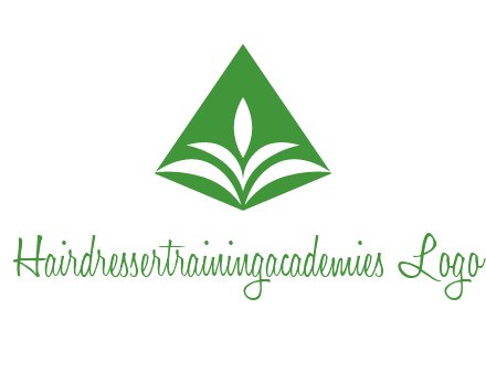 abstract plant in rhombus agriculture logo