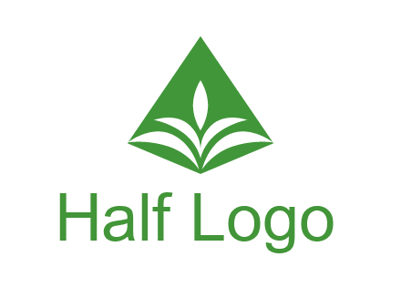 abstract plant in rhombus agriculture logo