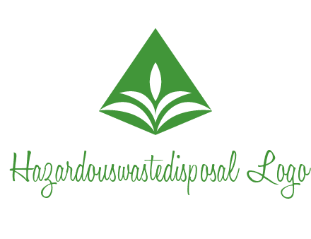 abstract plant in rhombus agriculture logo