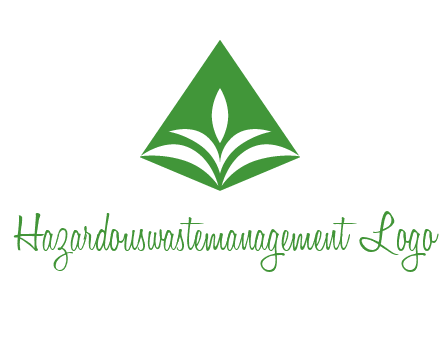 abstract plant in rhombus agriculture logo