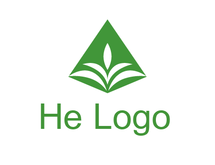 abstract plant in rhombus agriculture logo