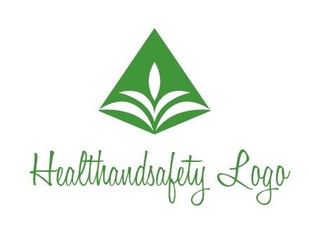 abstract plant in rhombus agriculture logo
