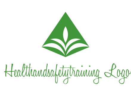 abstract plant in rhombus agriculture logo