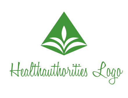 abstract plant in rhombus agriculture logo